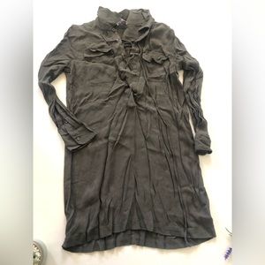 1 State Women Shirt Dress Size Medium Grey